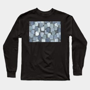 Rounded Rectangles in Gray Long Sleeve T-Shirt